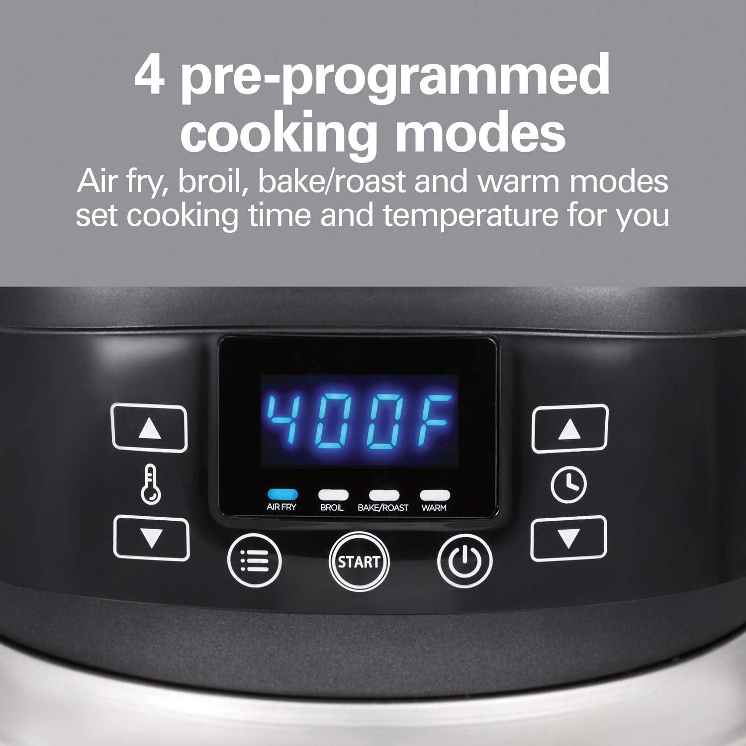 imageHamilton Beach Air Fryer Lid Fits 6 Quart Oval Slow Cooker Crock With Fry Basket and Tray Works with Multiple Brands 33602
