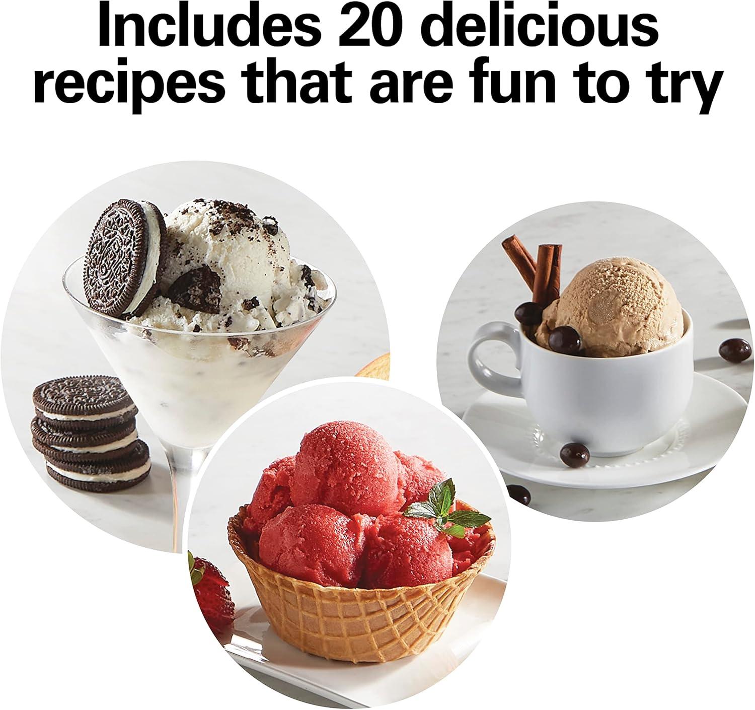 imageHamilton Beach Electric Automatic Ice Cream Maker amp Frozen Yogurt Machine Makes Custard Sorbet Gelato and Sherbet 4 Quart White 68330N