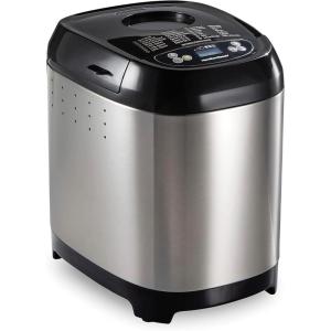Hamilton Beach Digital Electric Bread Maker Machine Artisan and Gluten-Free, 2 lbs Capacity, 14 Settings, White and Stainless Steel (29987)(Black and Stainless Steel  New for 2023)