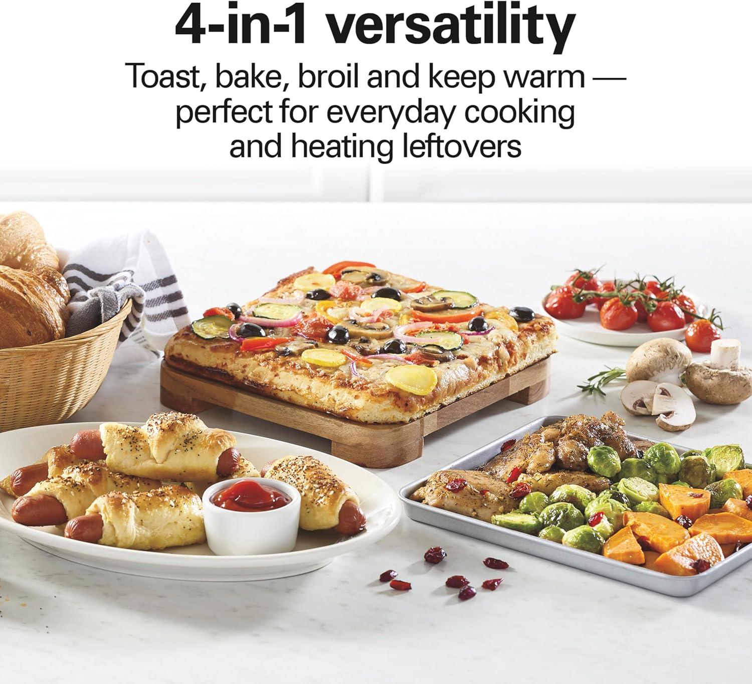 imageHamilton Beach Countertop Toaster Oven amp Pizza Maker Large 4Slice Capacity Stainless Steel 31401