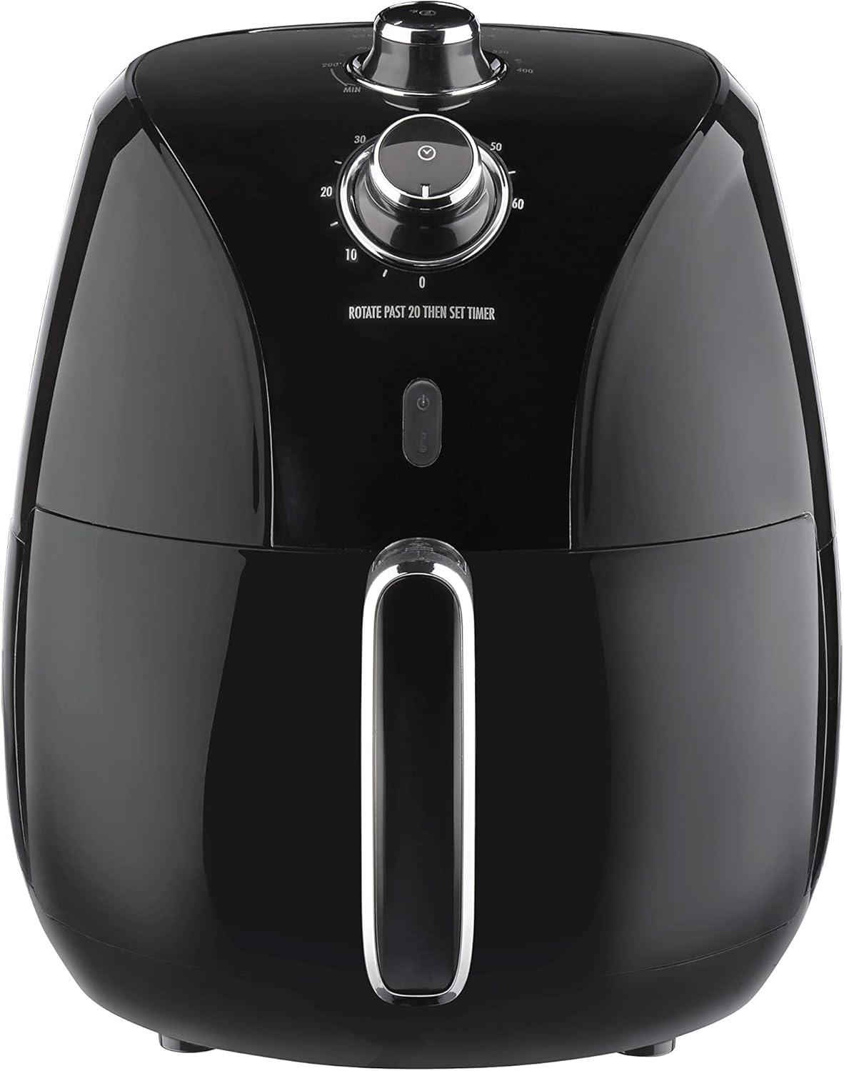 imageProctor Silex 58 QT Air Fryer Oven with Temperature Control 60 Min Timer Non Stick Basket 1700W Black 35060Black