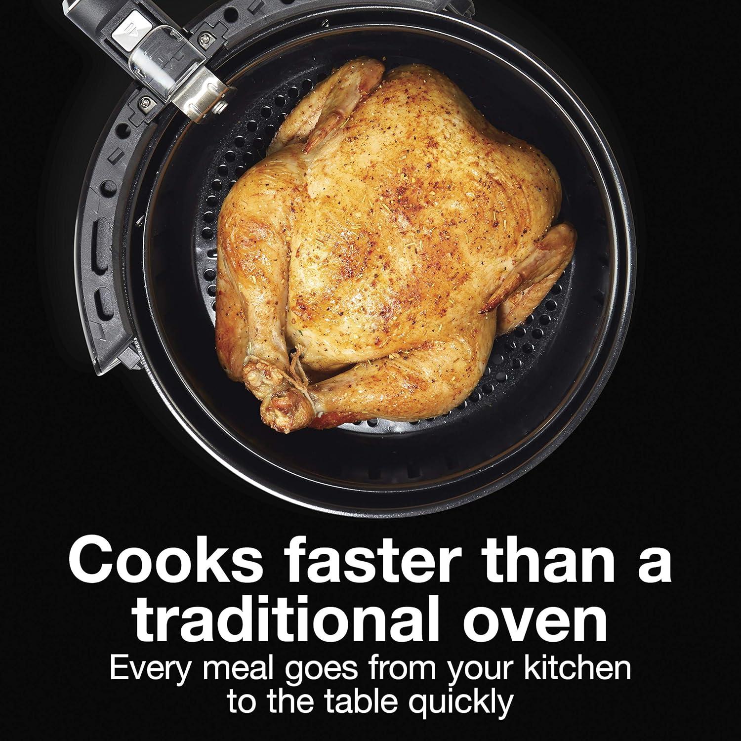 imageProctor Silex 58 QT Air Fryer Oven with Temperature Control 60 Min Timer Non Stick Basket 1700W Black 35060Black