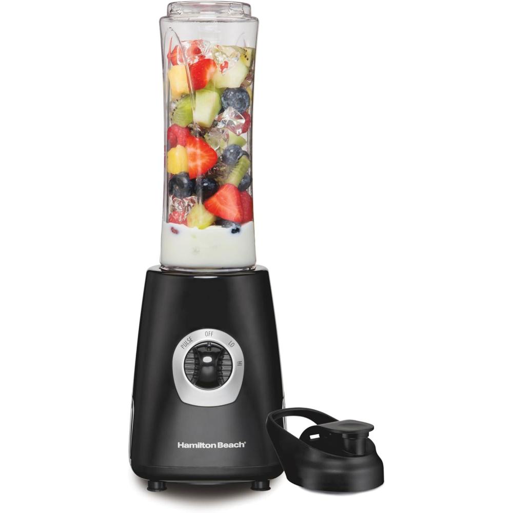 imageHamilton Beach Go Sport Portable Blender For Smoothies With 20 Oz BlendIn Personal Travel Jar 600 Watt Motor And Stainless Steel Blades For Powerful Blending Performance Black 51143G
