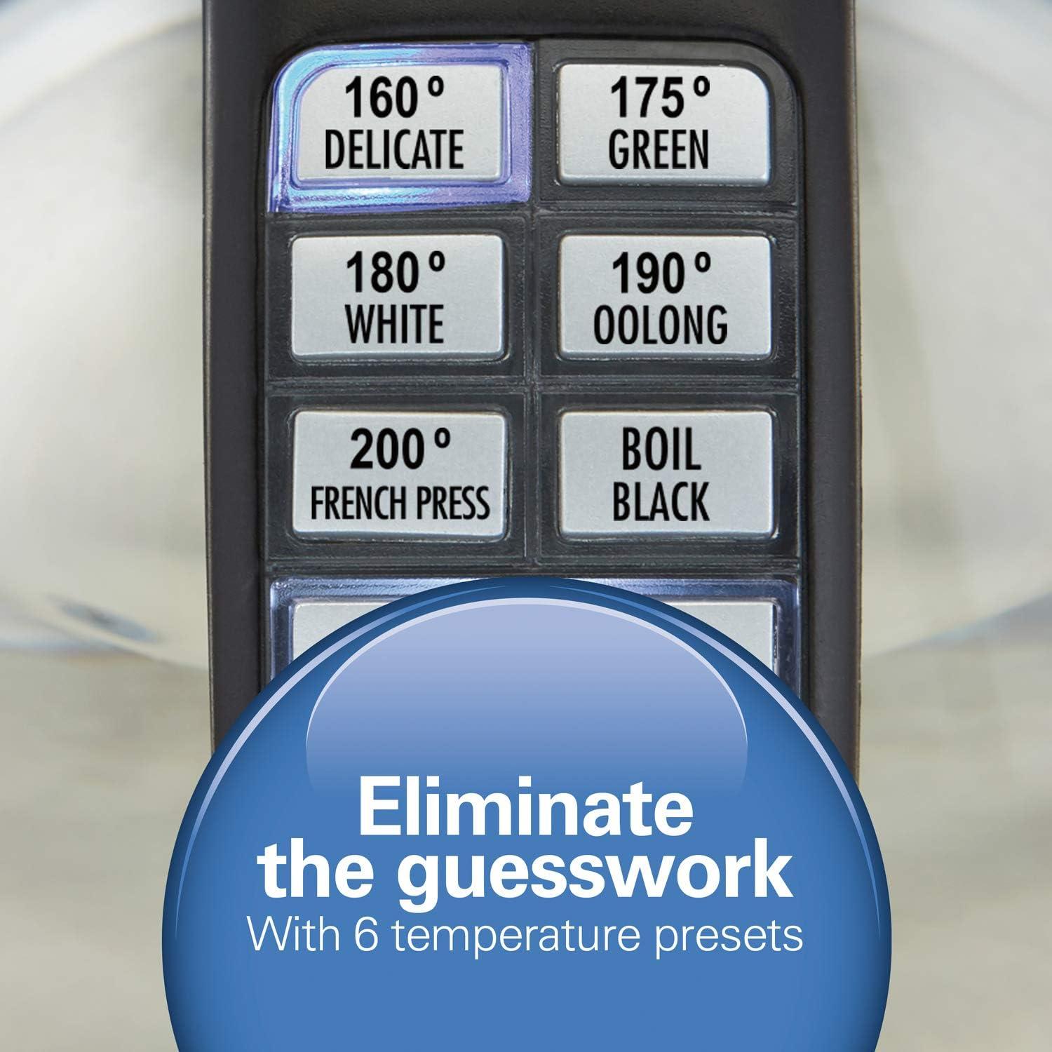 imageHamilton Beach 17L Electric Tea Kettle Water Boiler amp Heater LED Indicator BuiltIn Mesh Filter AutoShutoff amp BoilDry Protection Cordless Serving Variable Temp Clear Glass 40941RVariable Temp Clear Glass