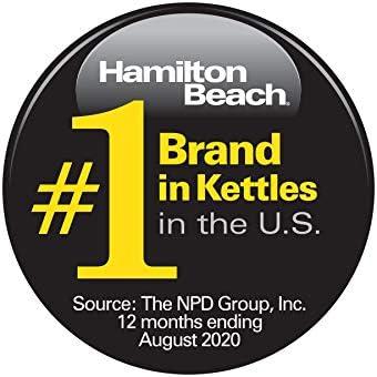 imageHamilton Beach 17L Electric Tea Kettle Water Boiler amp Heater LED Indicator BuiltIn Mesh Filter AutoShutoff amp BoilDry Protection Cordless Serving Variable Temp Clear Glass 40941RVariable Temp Clear Glass