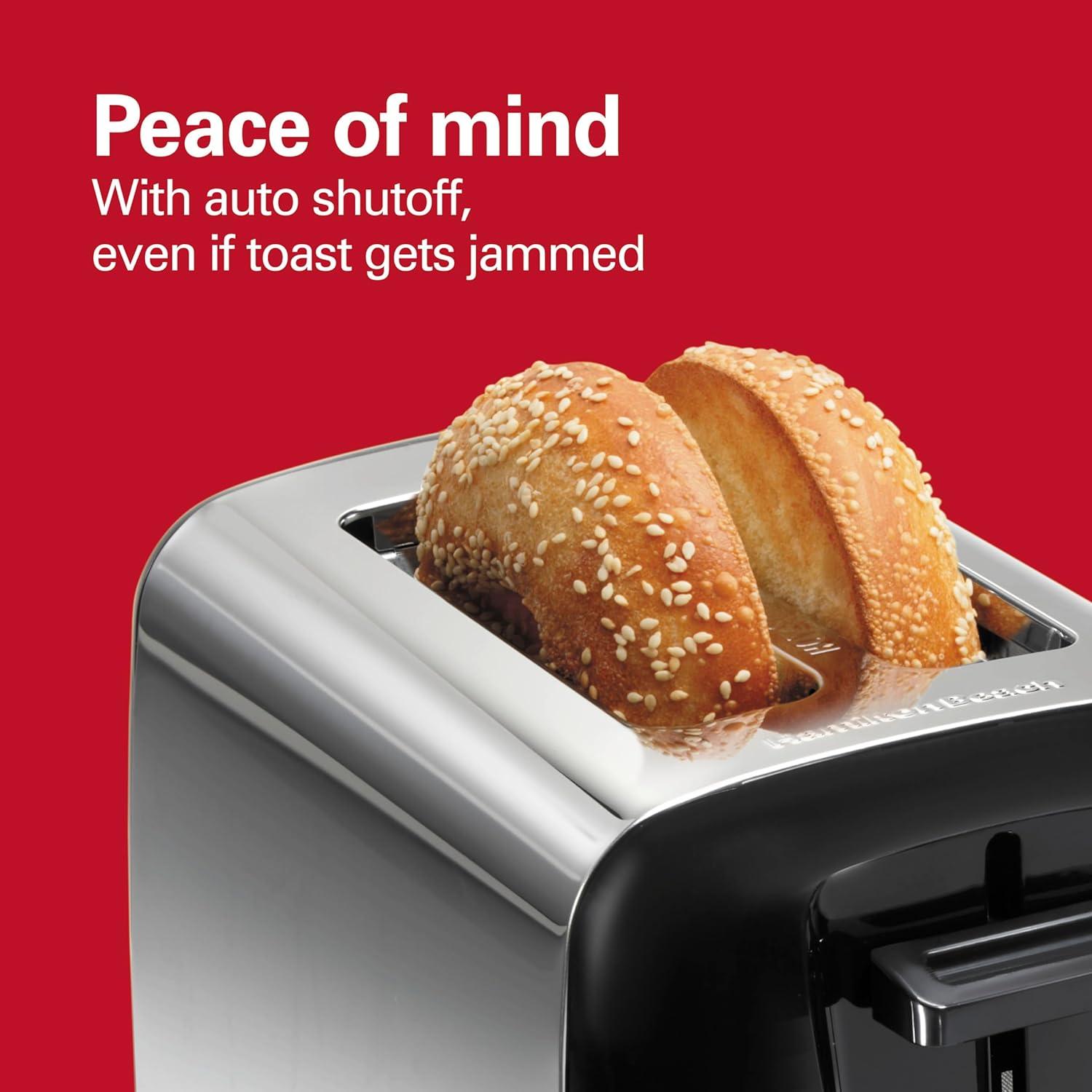 imageHamilton Beach 2 Slice Toaster with Extra Wide Slots Shade Selector AutoShutoff Cancel Button and Toast Boost Black2 Slice