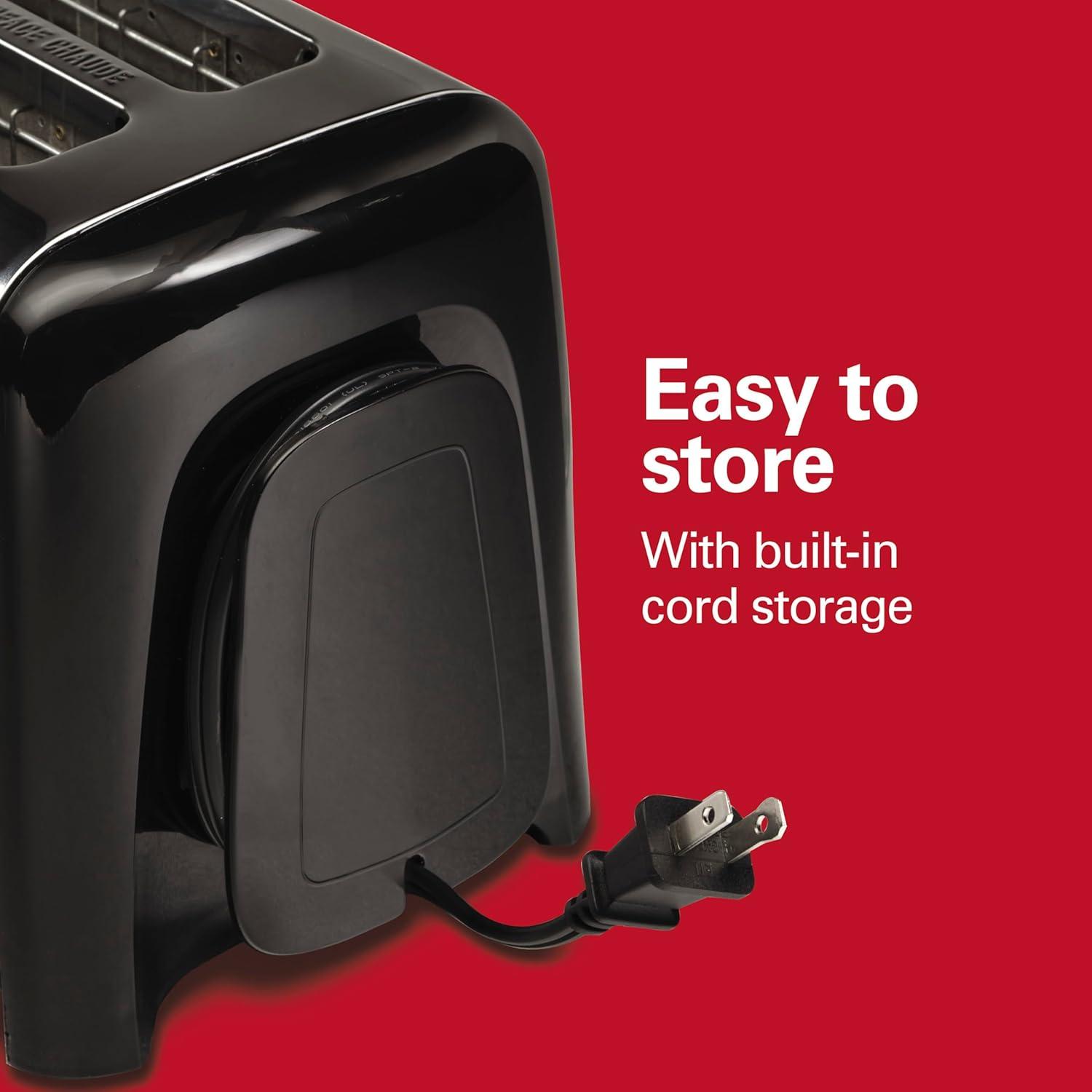 imageHamilton Beach 2 Slice Toaster with Extra Wide Slots Shade Selector AutoShutoff Cancel Button and Toast Boost Black2 Slice