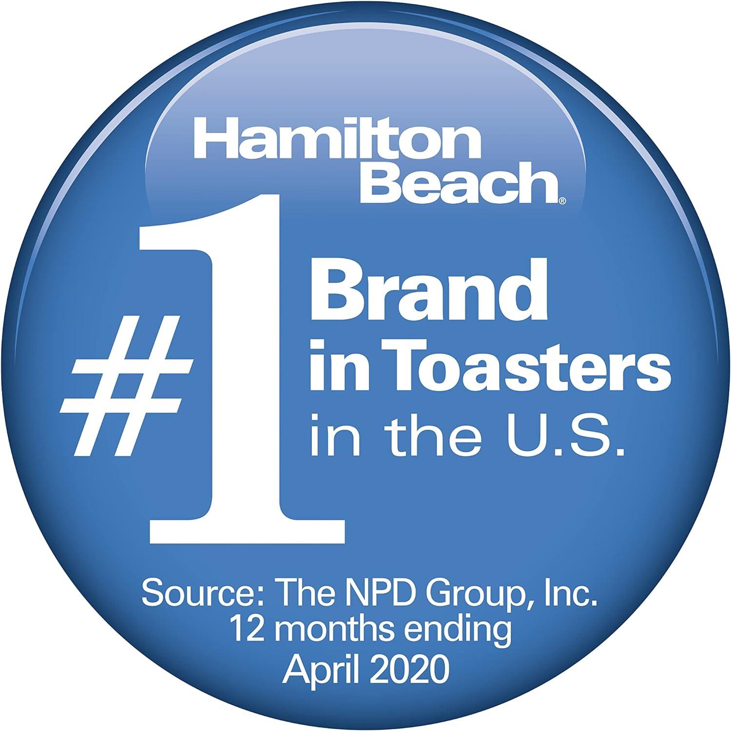 imageHamilton Beach 2 Slice Toaster with ExtraWide Slots Bagel Setting Toast Boost SlideOut Crumb Tray AutoShutoff amp Cancel Button Defrost Function Stainless Steel 22794Stainless Steel
