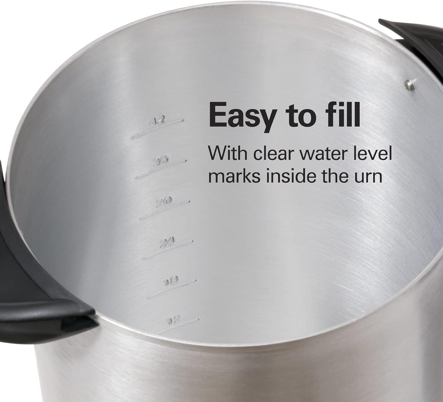 imageHamilton Beach 45 Cup Coffee Urn and Hot Beverage Dispenser Silver 40519