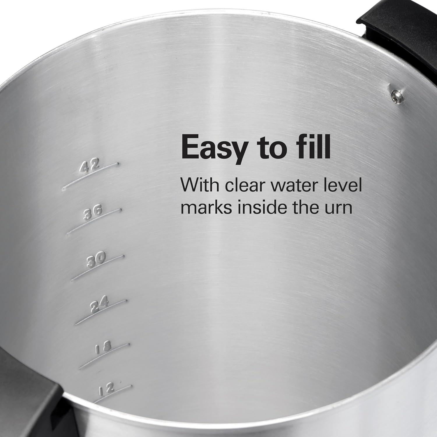 imageHamilton Beach 45 Cup Coffee Urn and Hot Beverage Dispenser SilverSingleSpout