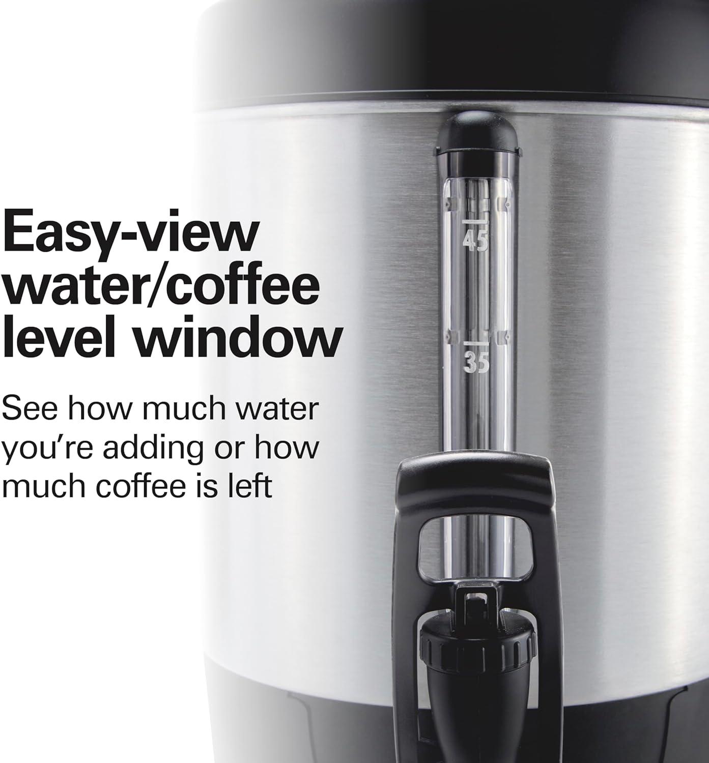 imageHamilton Beach 45 Cup Fast Brew Coffee Urn and Hot Beverage Dispenser 40521