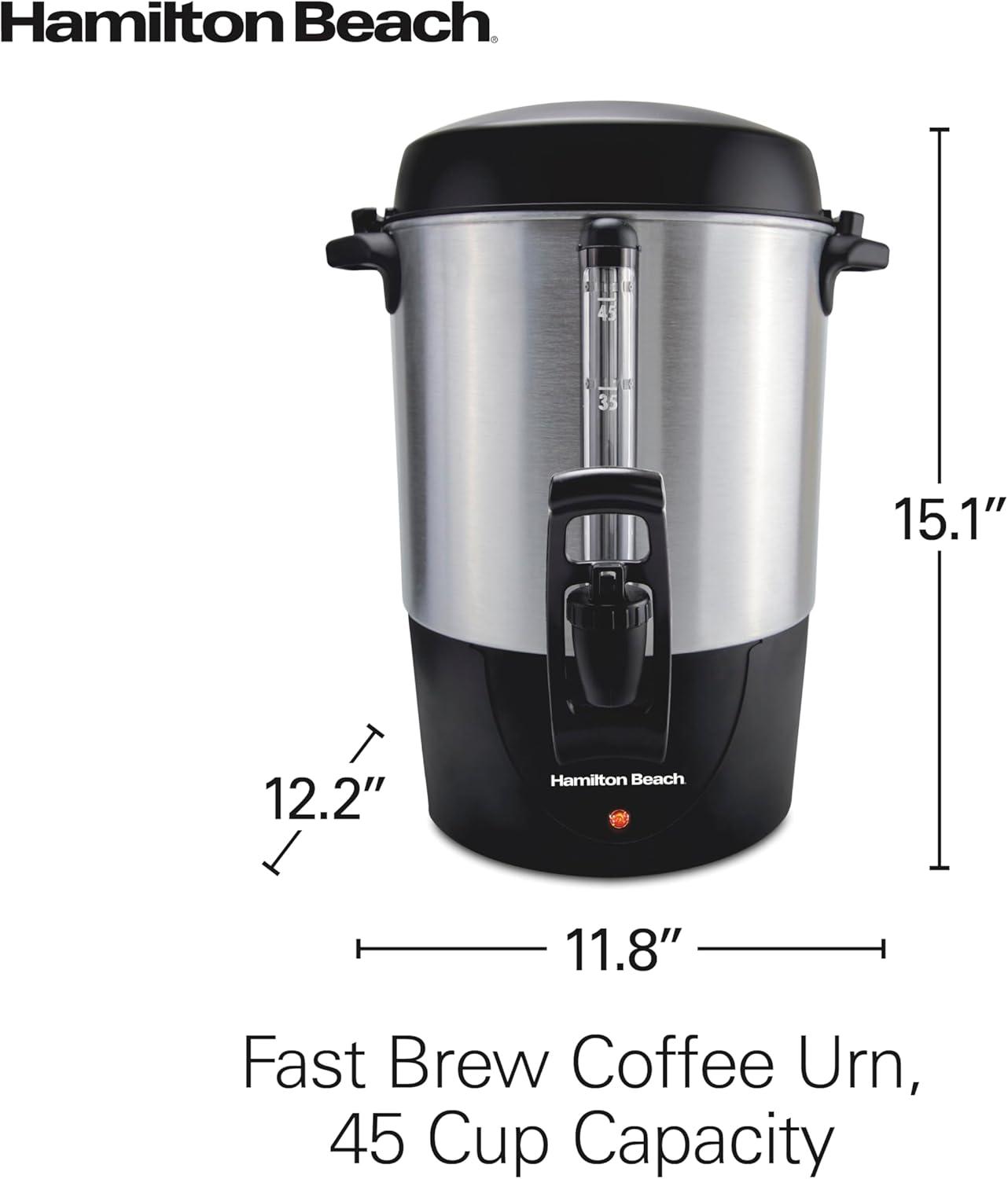 imageHamilton Beach 45 Cup Fast Brew Coffee Urn and Hot Beverage Dispenser 40521