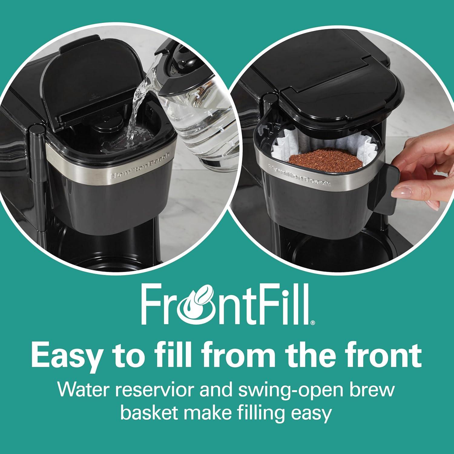 Hamilton Beach 5 Cup Drip Coffee Maker with Easy FrontFill Basket ...