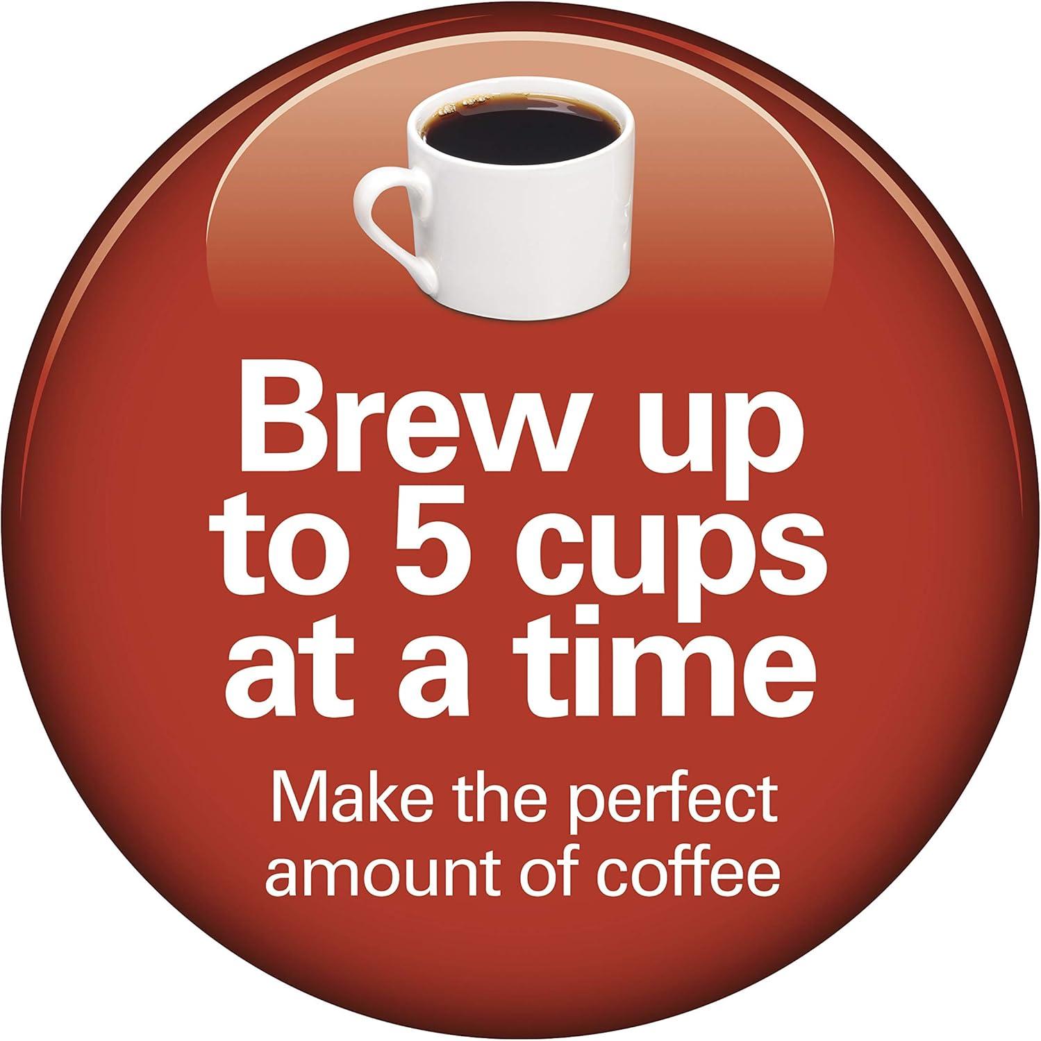 imageHamilton Beach 5 Cup Drip Coffee Maker with Easy FrontFill Basket Compact Design Programmable Clock Glass Carafe Auto Pause and Pour Black amp Stainless Steel 461115 Cup Programmable Clock