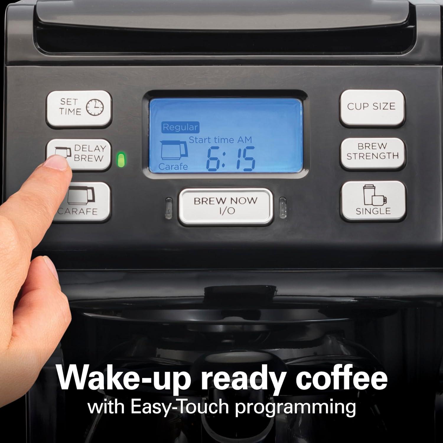 imageHamilton Beach FlexBrew Trio 2Way Coffee Maker Compatible with KCup Pods or Grounds Combo Single Serve amp Full 12c Pot BlackBlack Fast Brewing New for 2026