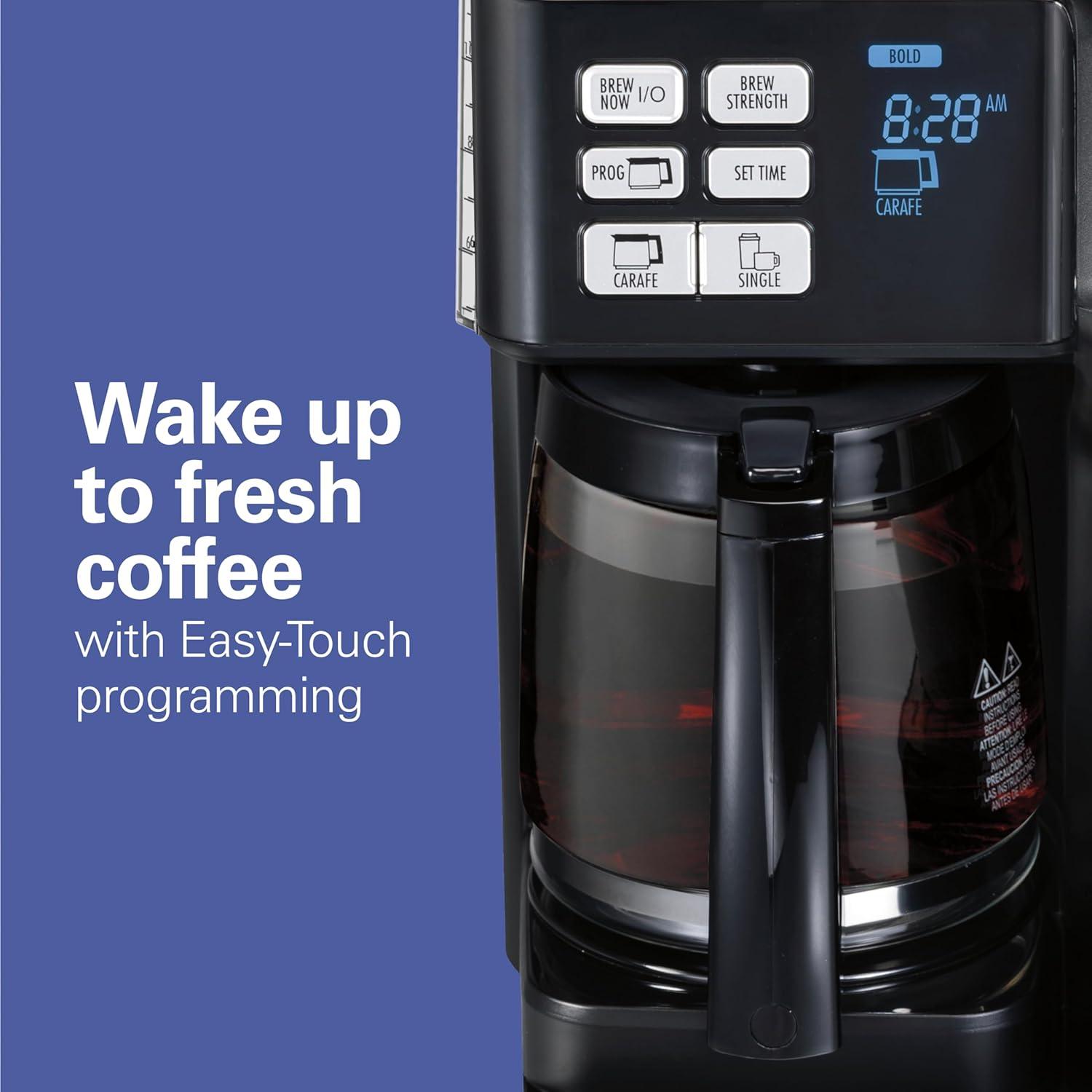 imageHamilton Beach FlexBrew Trio 2Way Coffee Maker Compatible with KCup Pods or Grounds Combo Single Serve amp Full 12c Pot BlackBlack