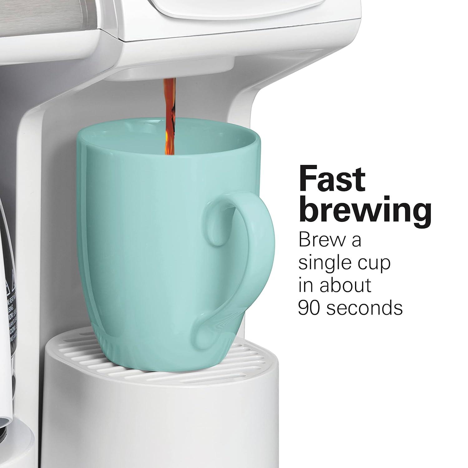 imageHamilton Beach FlexBrew Trio 2Way Coffee Maker Compatible with KCup Pods or Grounds Combo Single Serve amp Full 12c Pot BlackWhite Fast Brewing Removable Reservoir