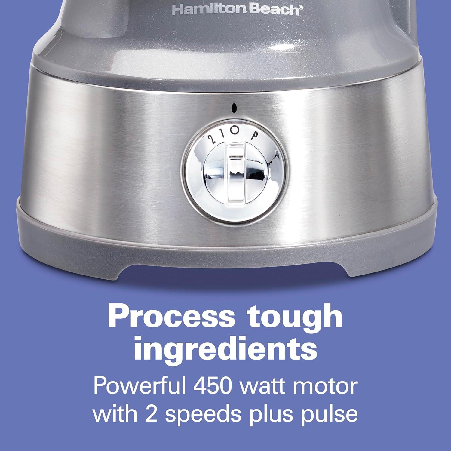 imageHamilton Beach Food Processor amp Vegetable Chopper for Slicing Shredding Mincing and Puree 10 Cups Easy Clean Bowl Scraper Black and Stainless Steel 70730Spiralizing Grey and Stainless