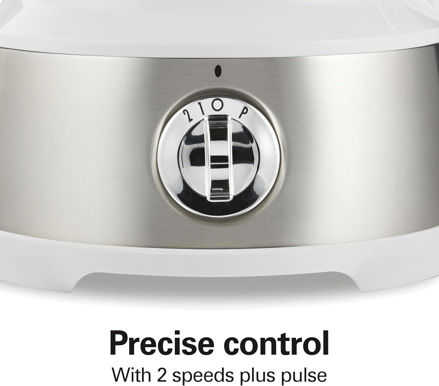 imageHamilton Beach Food Processor amp Vegetable Chopper for Slicing Shredding Mincing and Puree 10 Cups Easy Clean Bowl Scraper Black and Stainless Steel 70730Bowl Scraper White and Stainless Steel
