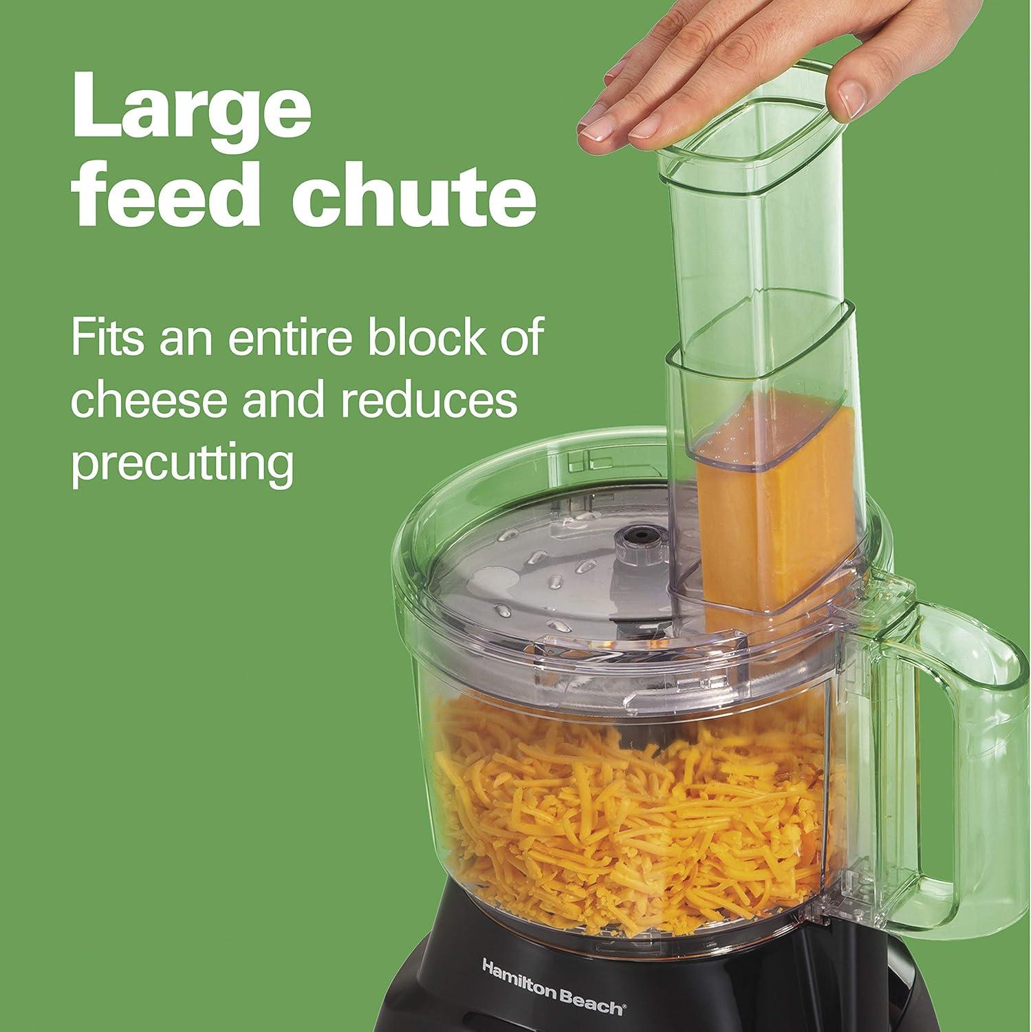 imageHamilton Beach Food Processor amp Vegetable Chopper for Slicing Shredding Mincing and Puree 8 Cup Black
