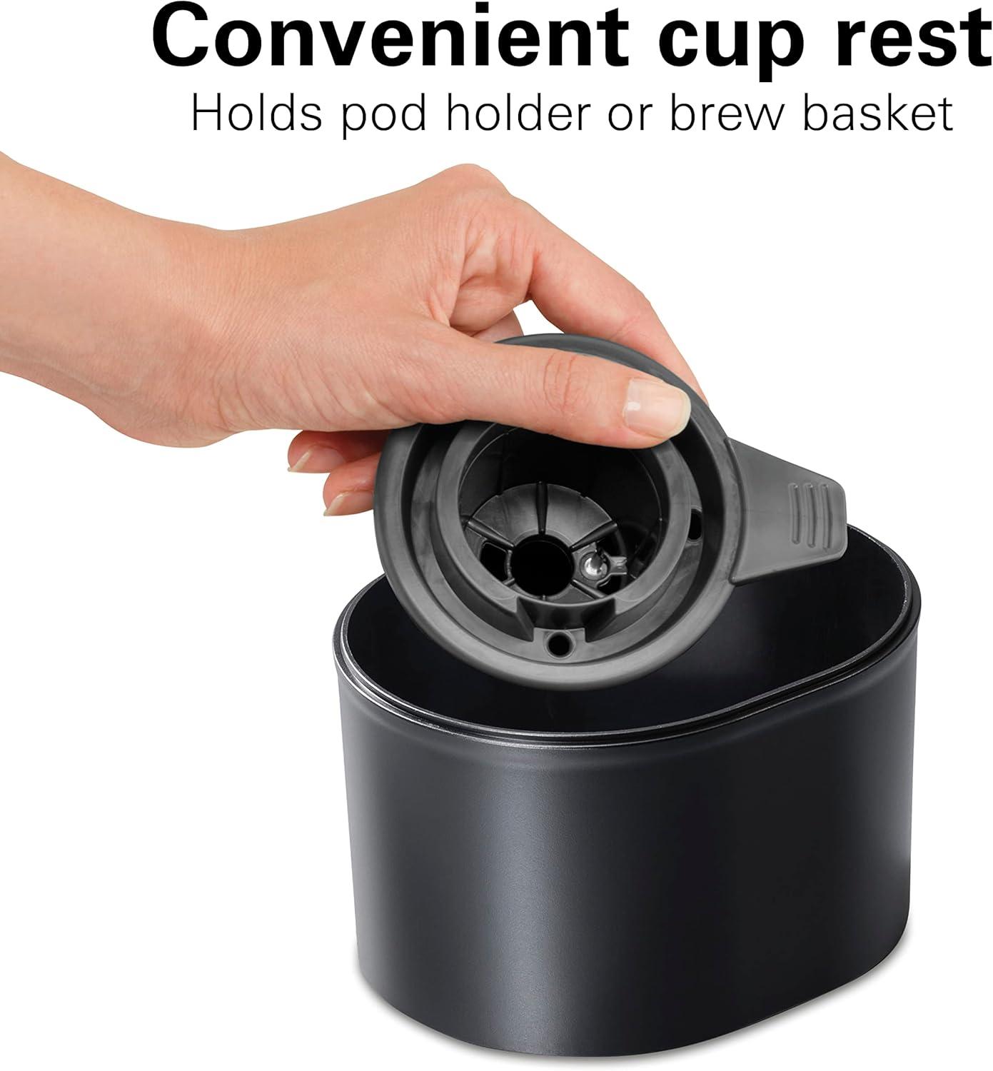 imageHamilton Beach Gen 4 FlexBrew SingleServe Hot amp Iced Coffee Maker with Removable Reservoir Compatible with Pod Packs and Grounds 50 oz 4 Fast Brewing Options Black