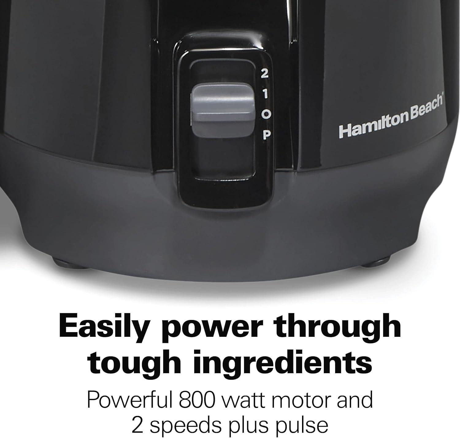 imageHamilton Beach Juice amp Blend 2in1 Juicer Machine and 20 oz Blender Big Mouth Large 3 Feed Chute for Whole Fruits and Vegetables Easy to Clean Centrifugal Extractor 800W Motor Black 67970