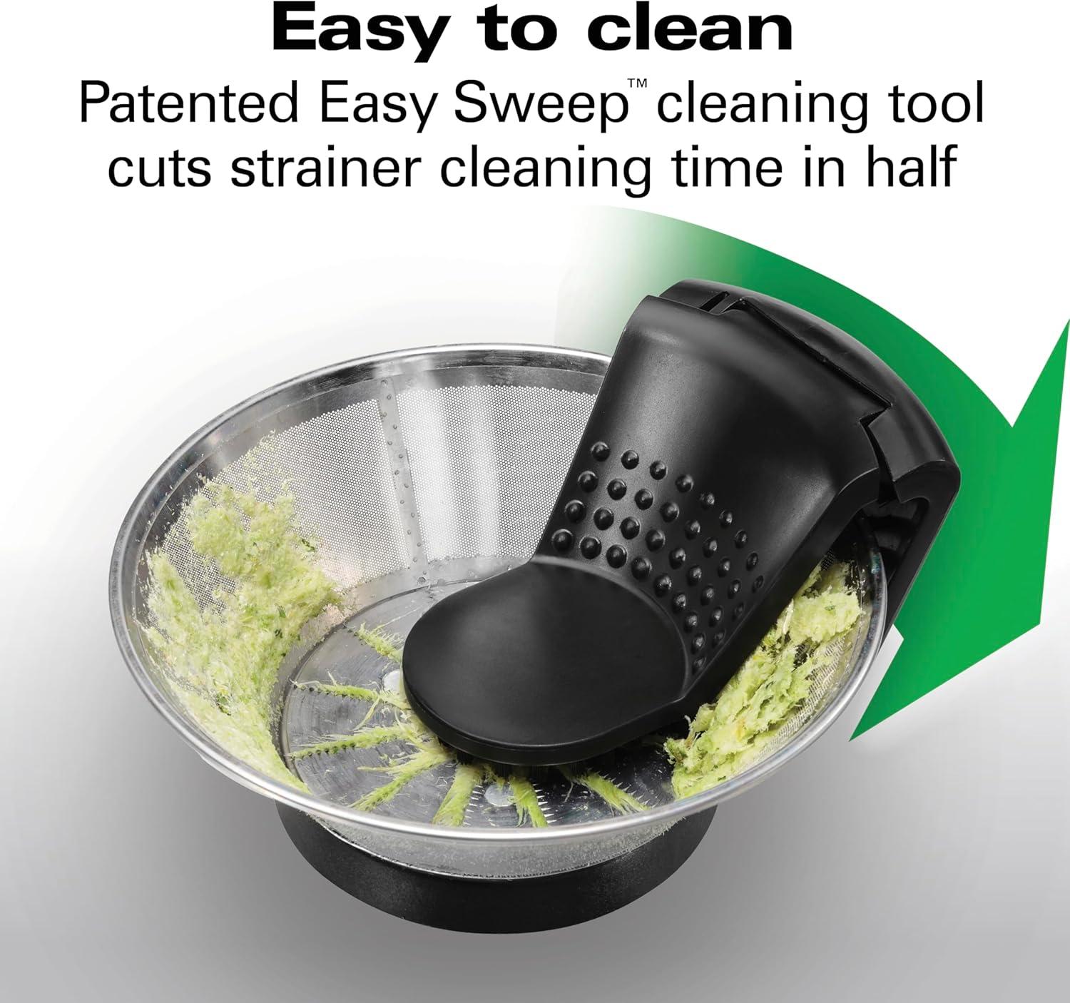 imageHamilton Beach Professional Juicer Machine Centrifugal Extractor with 35 Super Chute for Whole Fruits and Vegetables 1100 Watts Easy Sweep Cleaning Tool Black 67906