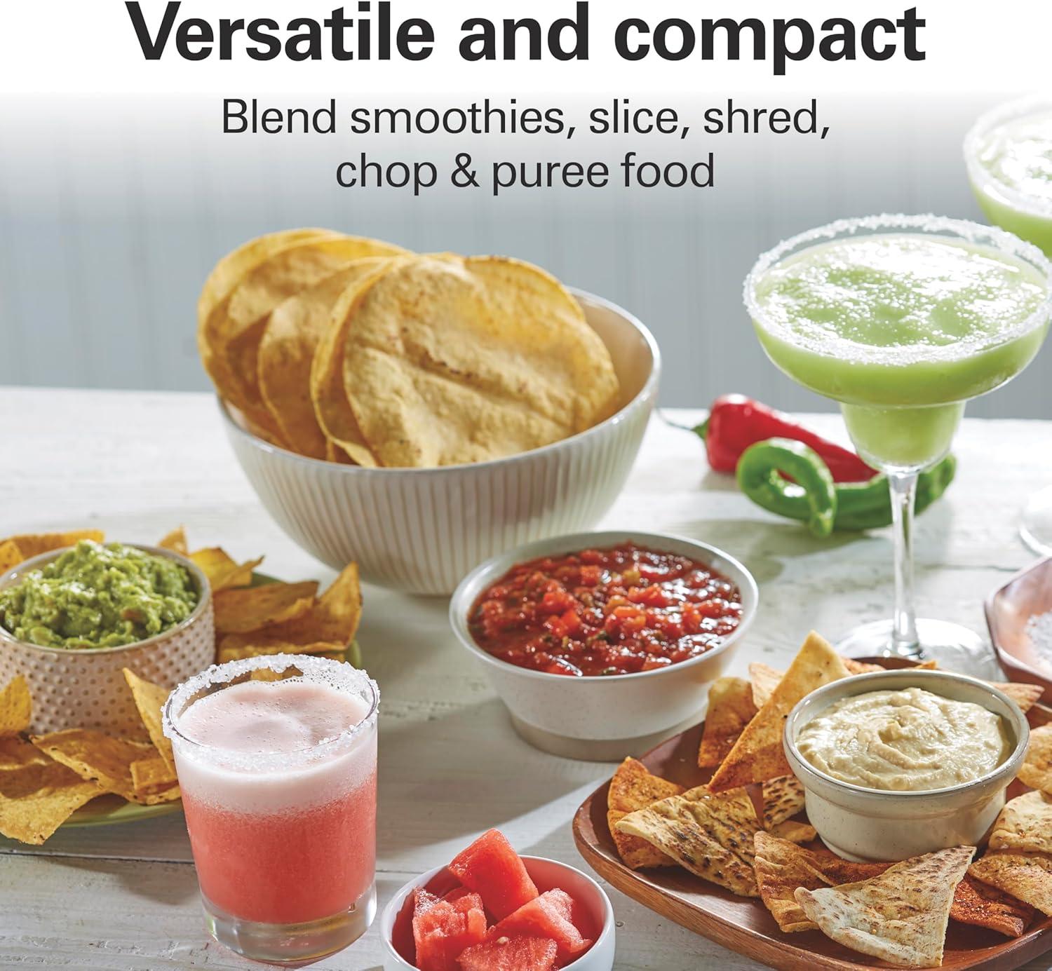 imageHamilton Beach Stack amp Snap 4Cup Mini Food Processor amp Vegetable Chopper 250 Watts for Slicing Shredding and Puree Black 705104 Cup