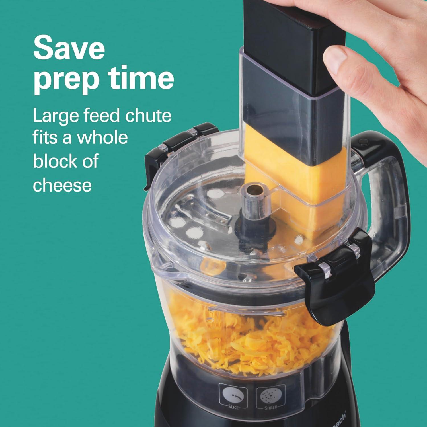 imageHamilton Beach Stack amp Snap 4Cup Mini Food Processor amp Vegetable Chopper 250 Watts for Slicing Shredding and Puree Black 705104 Cup