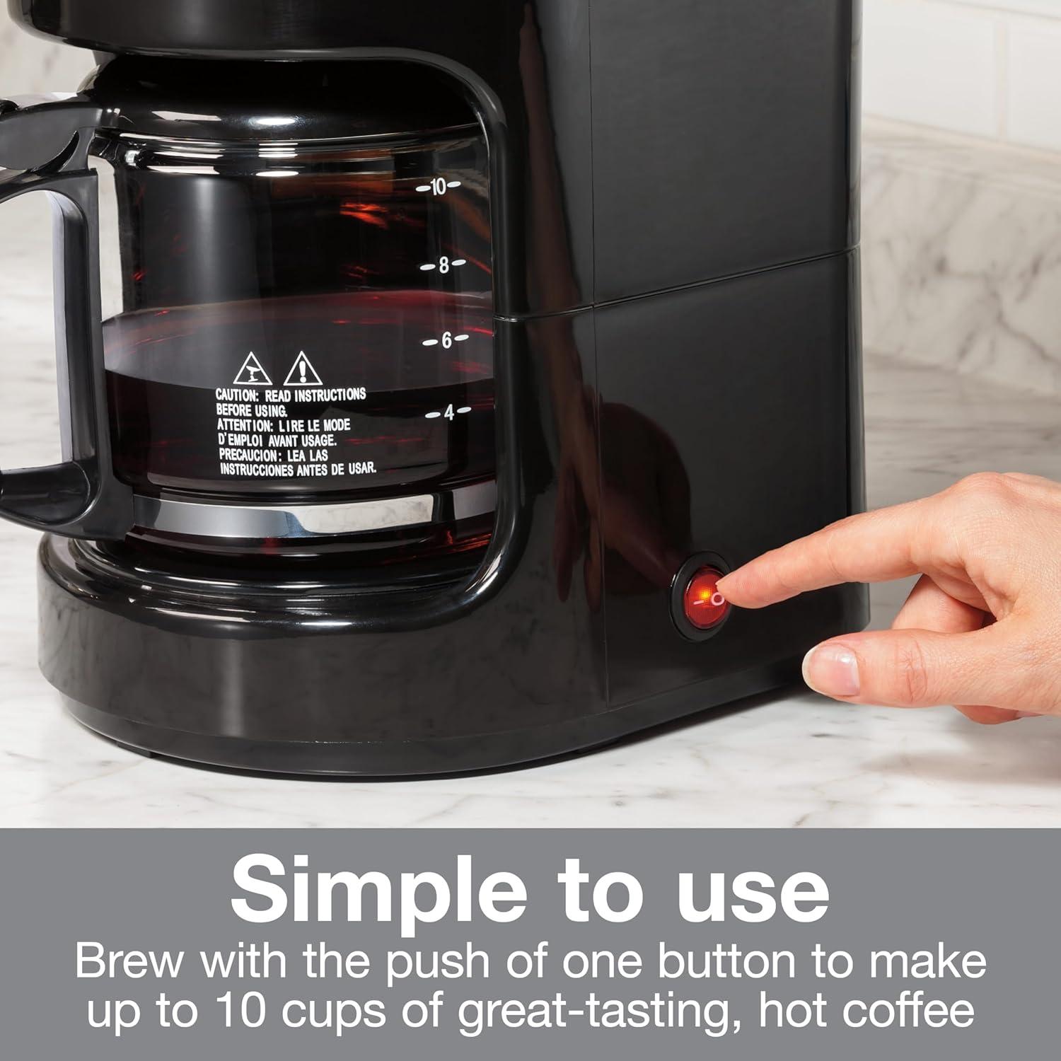 imageProctor Silex 10Cup Coffee Maker Works with Smart Plugs That Are Compatible with Alexa Auto Pause and Serve Black 48351PS10Cup