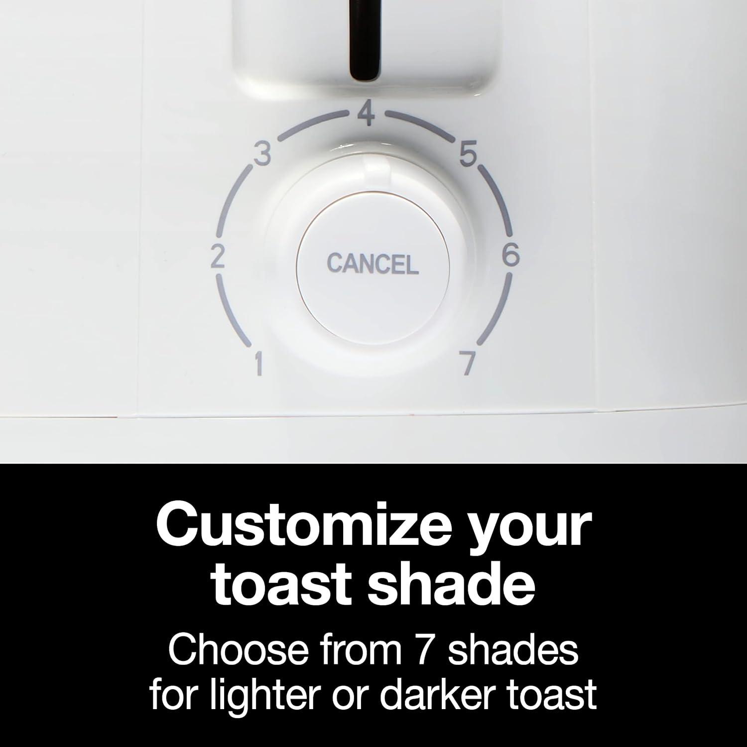 imageProctor Silex 4 Slice Toaster with Extra Wide Slots for Bagels CoolTouch Walls Shade Selector With 7 Browning Levels Toast Boost Auto Shutoff and Cancel Button Black 24215PSWhite