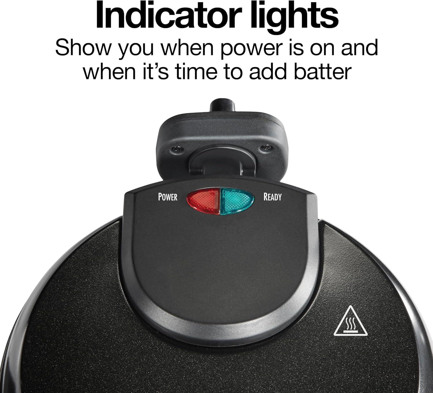 imageProctor Silex Belgian Waffle Maker with Nonstick Plates Single Flip CoolTouch Handle and Removable Drip Tray for Easy Cleanup Black 26090PS