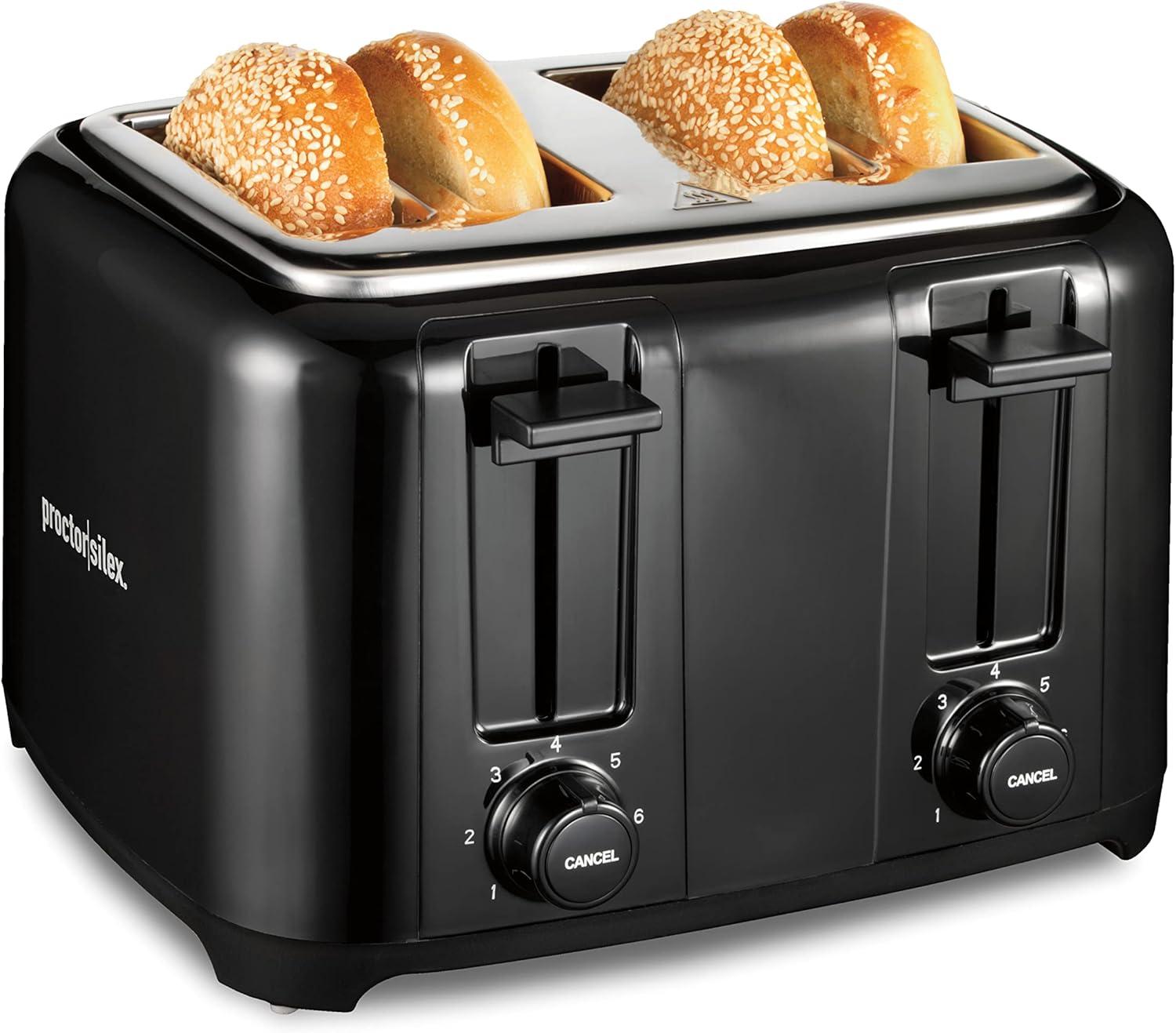 imageProctor Silex Deluxe Hot Sandwich Maker With EasyClean Durable PFASFree Nonstick Ceramic Plates Fits up to 2 Grilled Cheese Ruebens Tortas or Subs Stainless Steel 25415MNStainless Steel