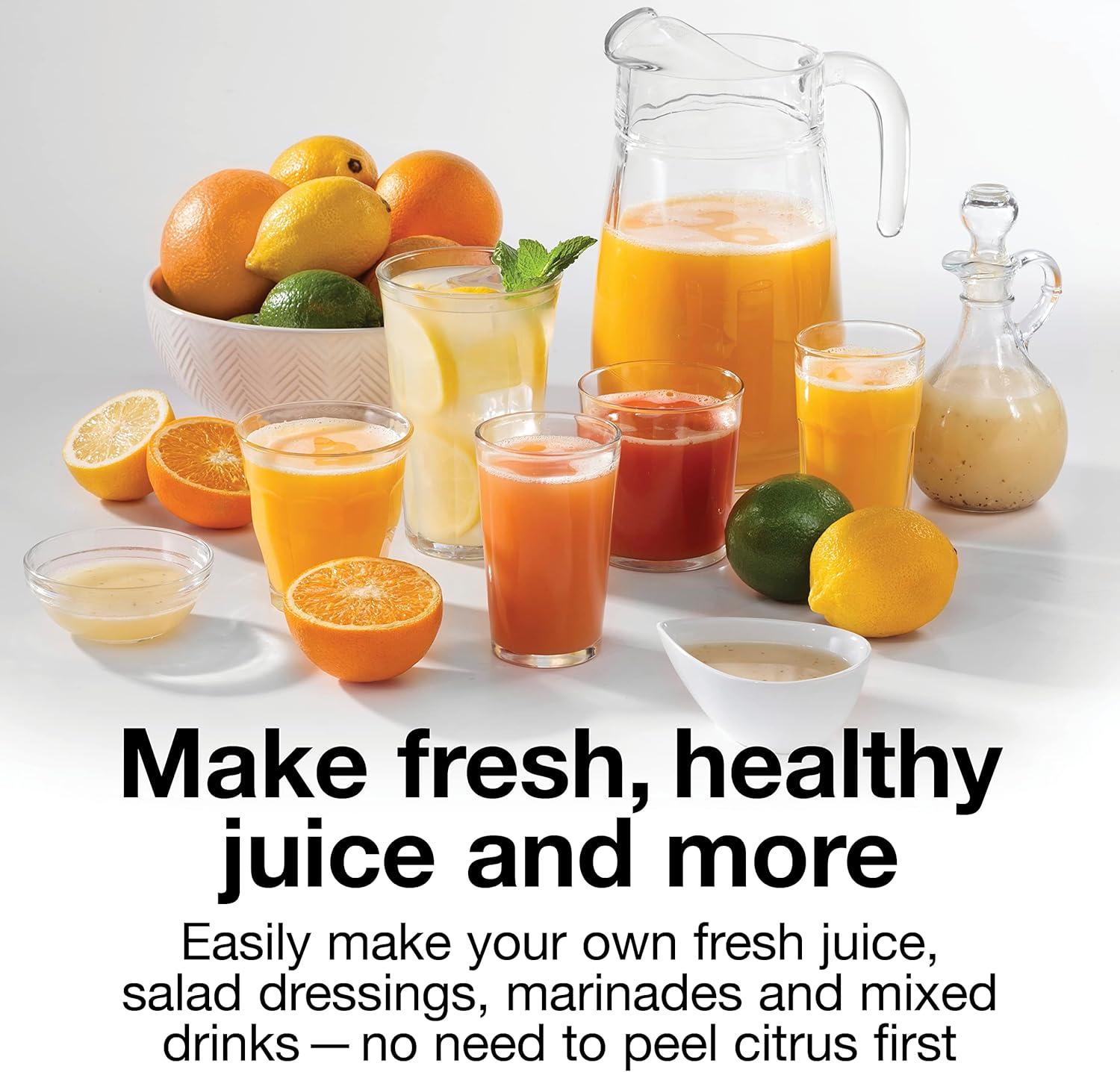 imageProctor Silex Electric Citrus Juicer Machine 34 oz for Orange Lemon Grapefruit Juice White amp Green 66337