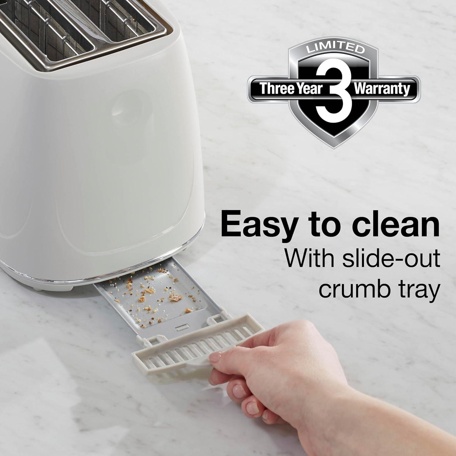 imageProctor Silex Plastic 2 Slice Toaster Bagel Defrost amp Cancel Buttons Browning Control With 7 Shades Auto Shutoff SlideOut Crumb Tray Red 22661Oat White