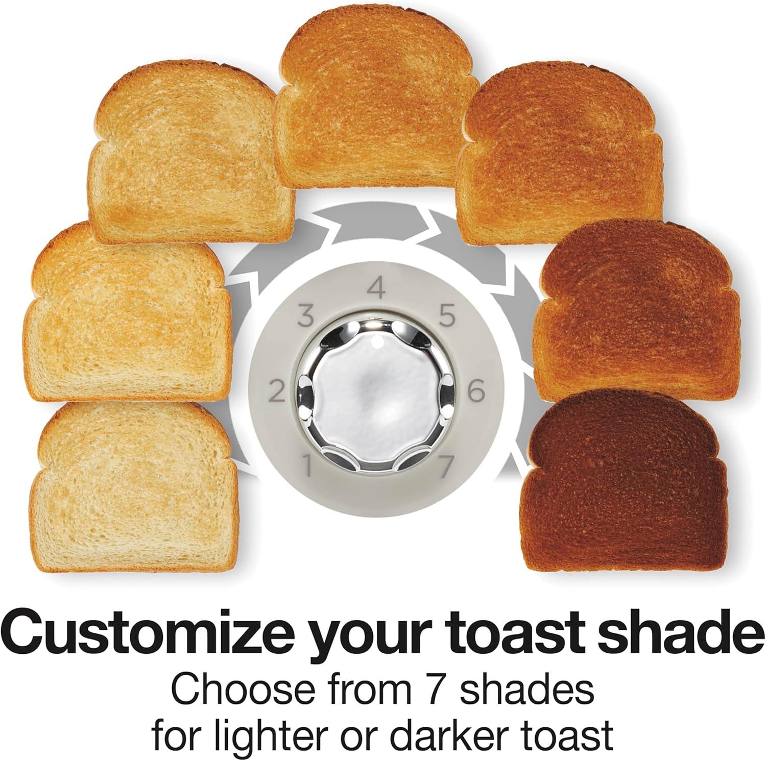 imageProctor Silex Plastic 2 Slice Toaster Bagel Defrost amp Cancel Buttons Browning Control With 7 Shades Auto Shutoff SlideOut Crumb Tray Red 22661Red
