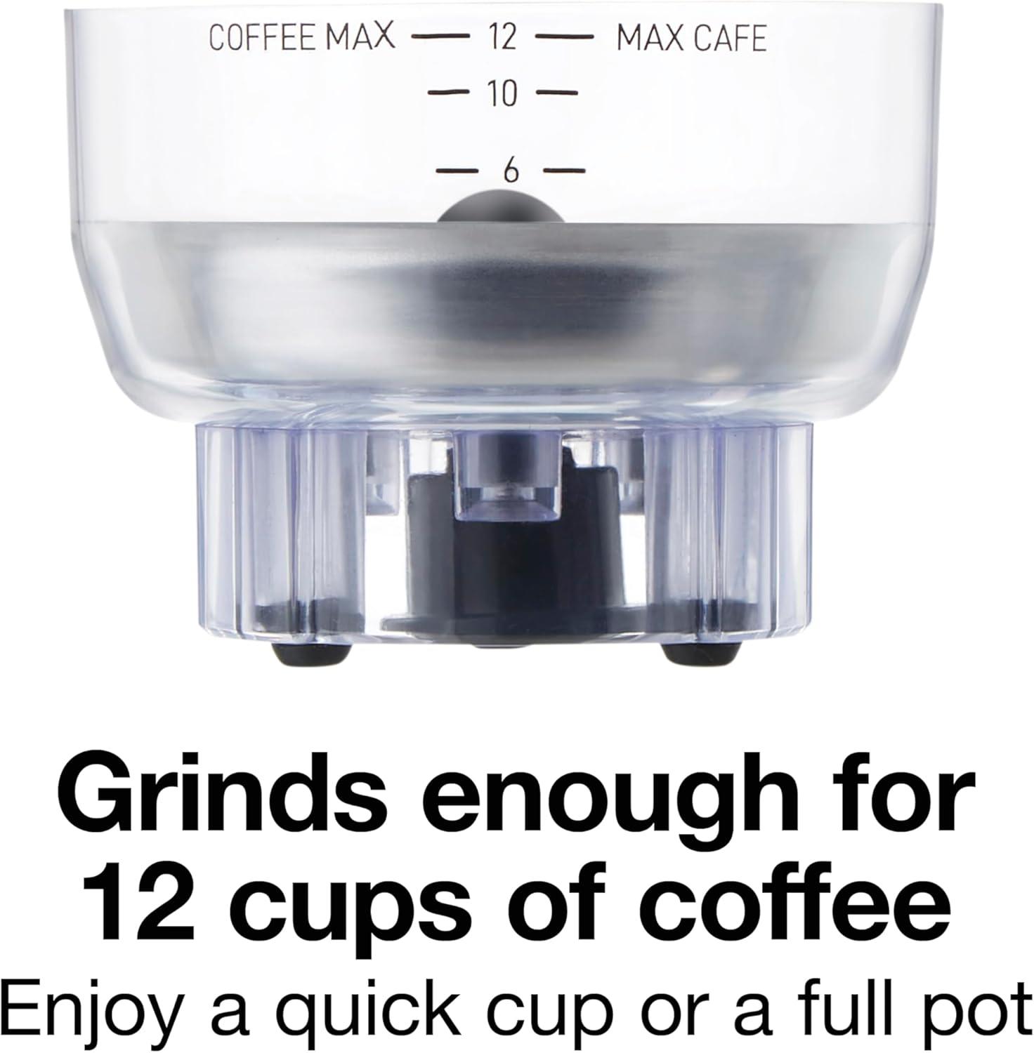 imageProctor Silex Sound Shield Electric Coffee Grinder for Quiet Grinding Stainless Steel Blades Beans Spices and More 12 Cups Black 8040212 Cups