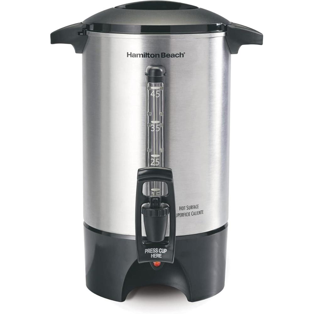 imageHamilton Beach 45 Cup Coffee Urn and Hot Beverage Dispenser Silver 40519