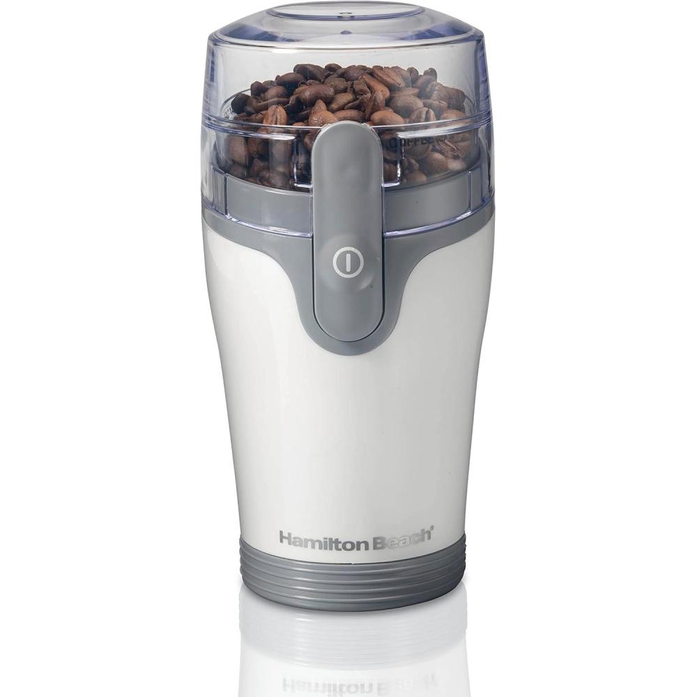 imageHamilton Beach Fresh Grind Electric Coffee Grinder for Beans Spices and More Stainless Steel Blades Removable Chamber Makes up to 12 Cups WhiteWhite