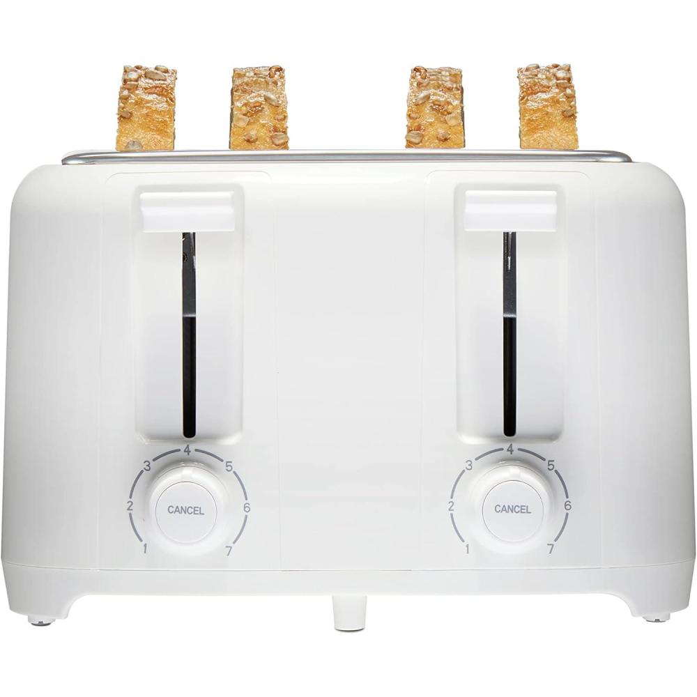 imageProctor Silex 4 Slice Toaster with Extra Wide Slots for Bagels CoolTouch Walls Shade Selector With 7 Browning Levels Toast Boost Auto Shutoff and Cancel Button Black 24215PSWhite