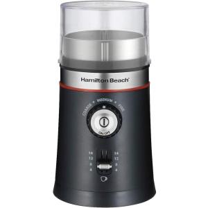 Hamilton Beach 10oz Electric Coffee Grinder with Multiple Grind Settings for up to 14 Cups, Stainless Steel Blades, Black