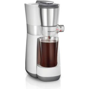 Hamilton Beach Convenient Craft Rapid Cold and Hot Brew Coffee Maker, 16 oz. Single Serve Grounds Brewer, White (42500)(White)