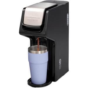 Hamilton Beach FlexBrew Single Serve Coffee Maker, Coffee Machine Compatible with Pod Packs and Grounds, Black Next Gen (49900)(Black  Stainless – Fast Brew)