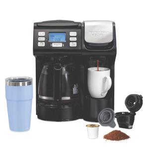 Hamilton Beach FlexBrew Trio 2-Way Coffee Maker, Compatible with K-Cup Pods or Grounds, Combo, Single Serve & Full 12c Pot, Black(Black  Fast Brewing  New for 2026)