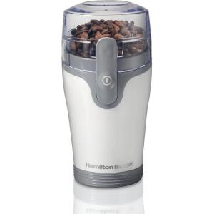 Hamilton Beach Fresh Grind Electric Coffee Grinder for Beans, Spices and More, Stainless Steel Blades, Removable Chamber, Makes up to 12 Cups, White(White)