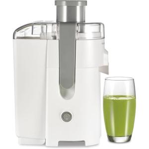 Hamilton Beach HealthSmart Juicer Machine, Compact Centrifugal Extractor, 2.4” Feed Chute for Fruits and Vegetables, Easy to Clean, BPA Free, 400W, White (67501)(White)