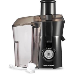 Hamilton Beach Juicer Machine, Big Mouth 3” Feed Chute for Whole Fruits and Vegetables, Easy to Clean, Centrifugal Extractor, Vegetable & Fruit Juicer, BPA Free, 800W Motor, Black(Black)