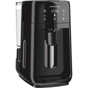 Hamilton Beach One Press Programmable Dispensing Drip Coffee Maker with 12 Cup Internal Brew Pot, Removable Water Reservoir, Black Next Gen (47600)