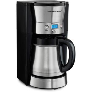 Hamilton Beach Programmable Coffee Maker with 10 Cup Thermal Carafe, 3 Brewing Options, Auto Shutoff & Pause and Pour, Stainless Steel (46899R)(Stainless Steel  New for 2023)