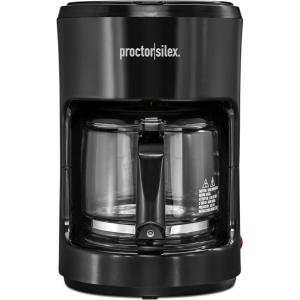 Proctor Silex 10-Cup Coffee Maker, Works with Smart Plugs That Are Compatible with Alexa, Auto Pause and Serve, Black (48351PS)(10-Cup)